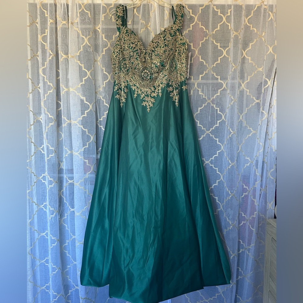 Green Embellished Gown